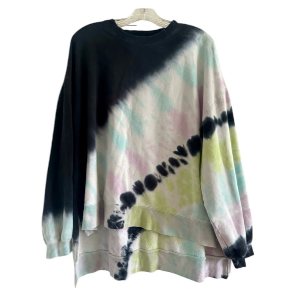 ELECTRIC & ROSE Women’s Neil Tie Dye Sweatshirt Cloud/Azulejo/Peony-Size M